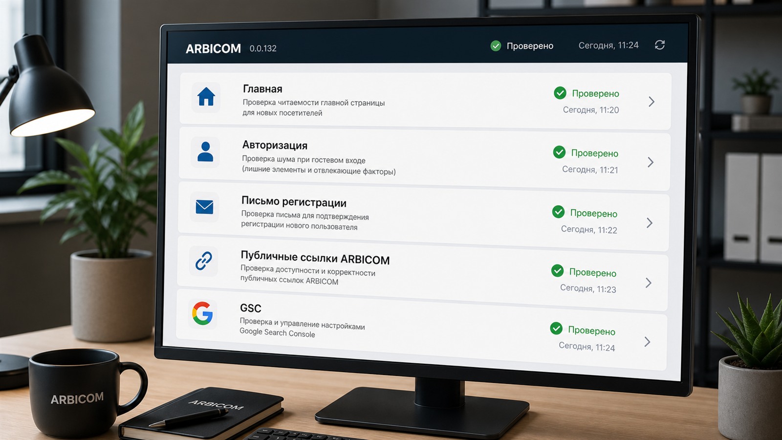 Проверка главной страницы и письма регистрации перед публикацией релиза