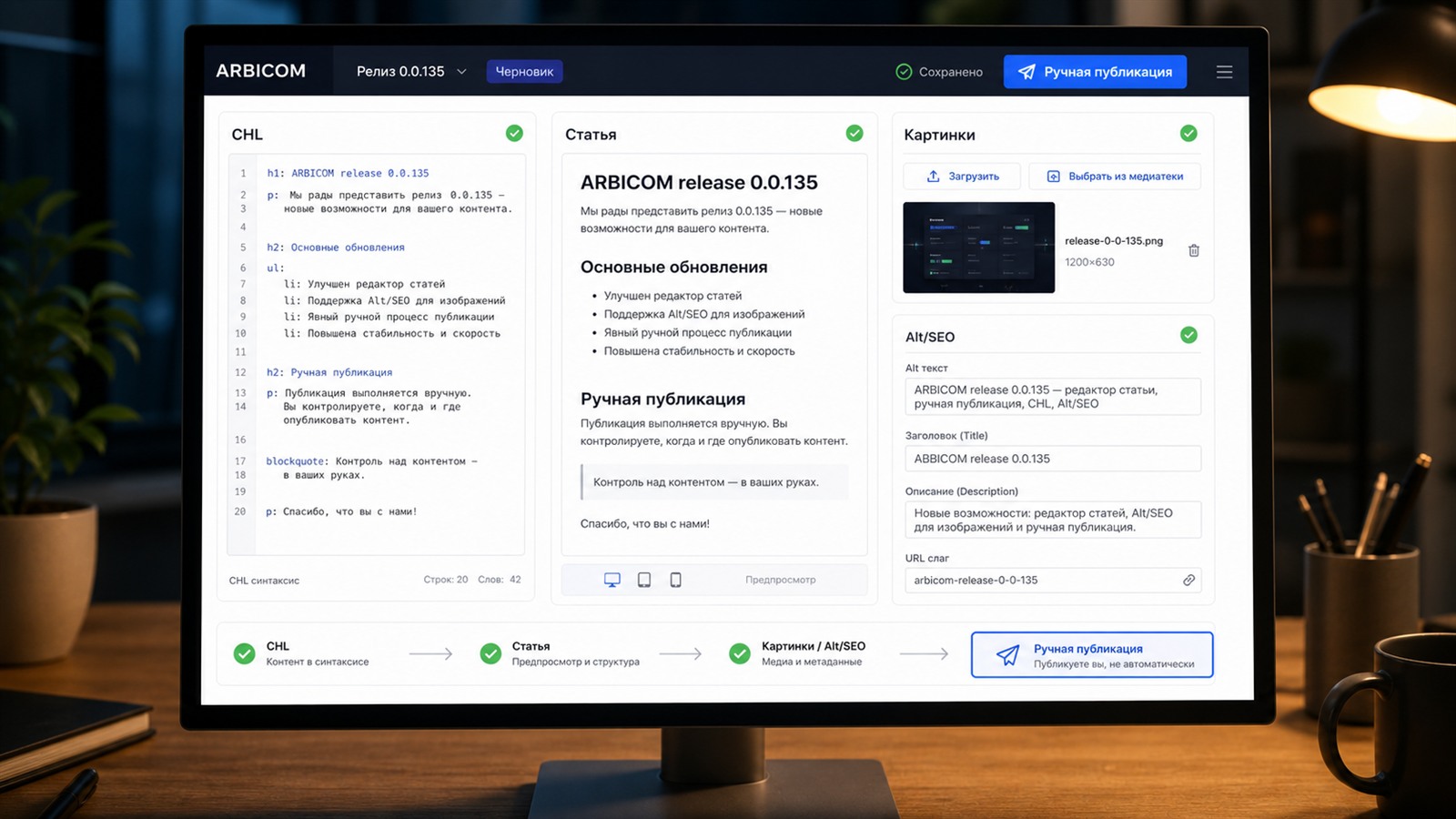 Черновик статьи с публичными переходами ARBICOM для блога и соцсетей